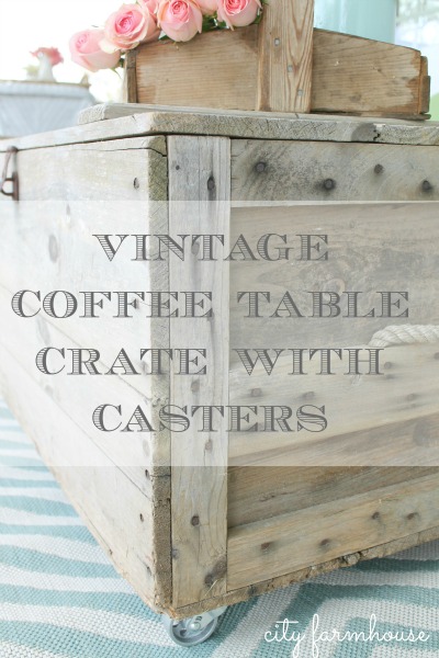CF Vintage Coffee Table With Casters Outdoor Space