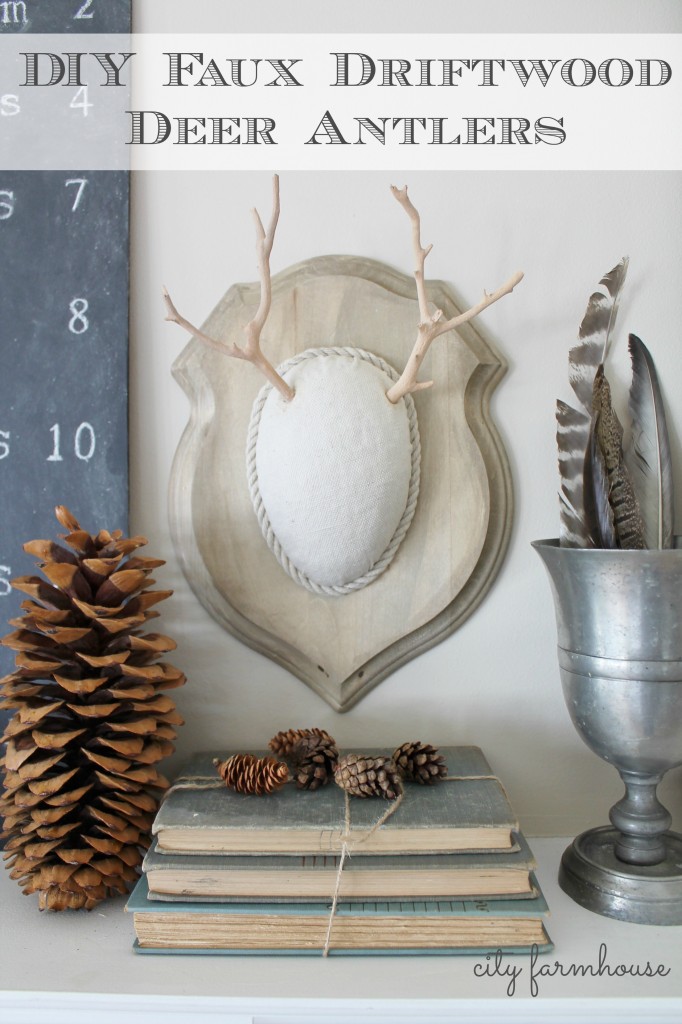 DIY Faux Driftwood Deer Antlers-Easy Holiday Project-City Farmhouse