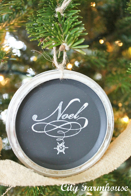 Mason Jar Chalkboard Lid Ornaments-Recycled Christmas ...