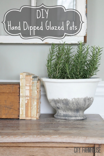 DIY Hand Dipped Glazed Pot