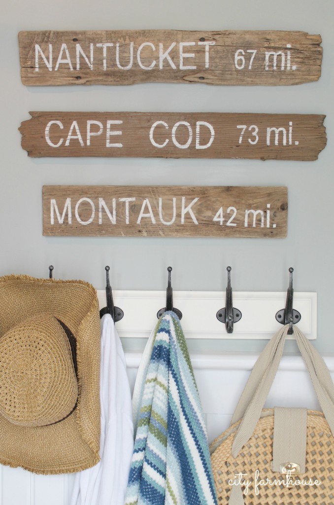 PB Inspired Beach Signs Nantucket, Cape Cod & Montauk Made With Driftwood 2