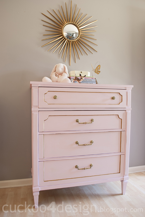 painting with pink DIY chalk paint