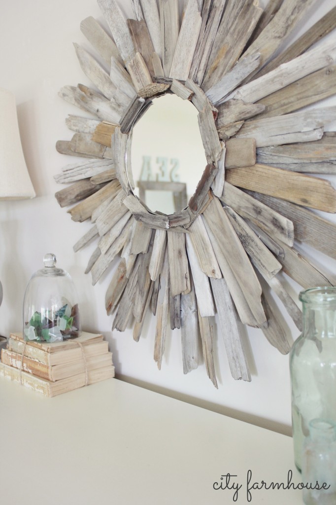 City Farmhouse-DIY Thrifty & Pretty Driftwood Mirror-budget friendly project