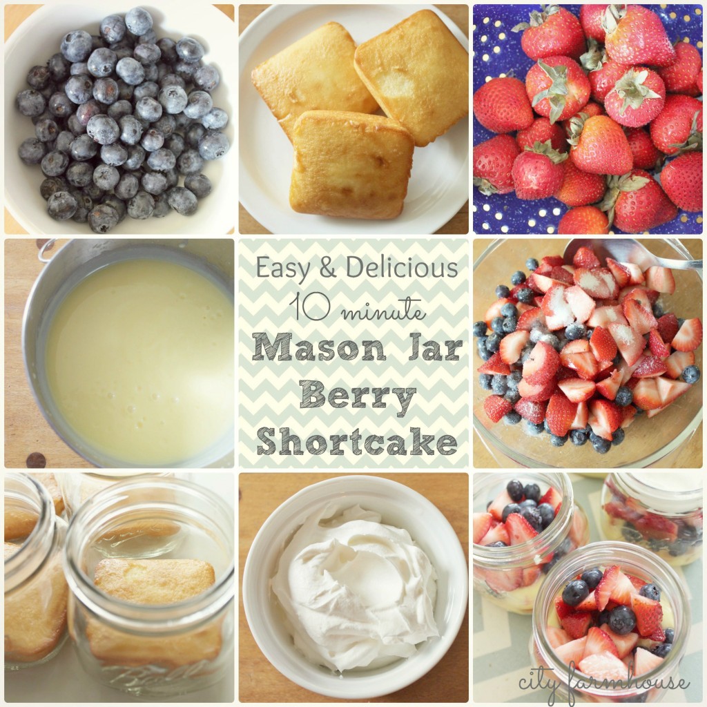 Easy & Delicious 10 Minute Mason Jar Berry Shortcake 1