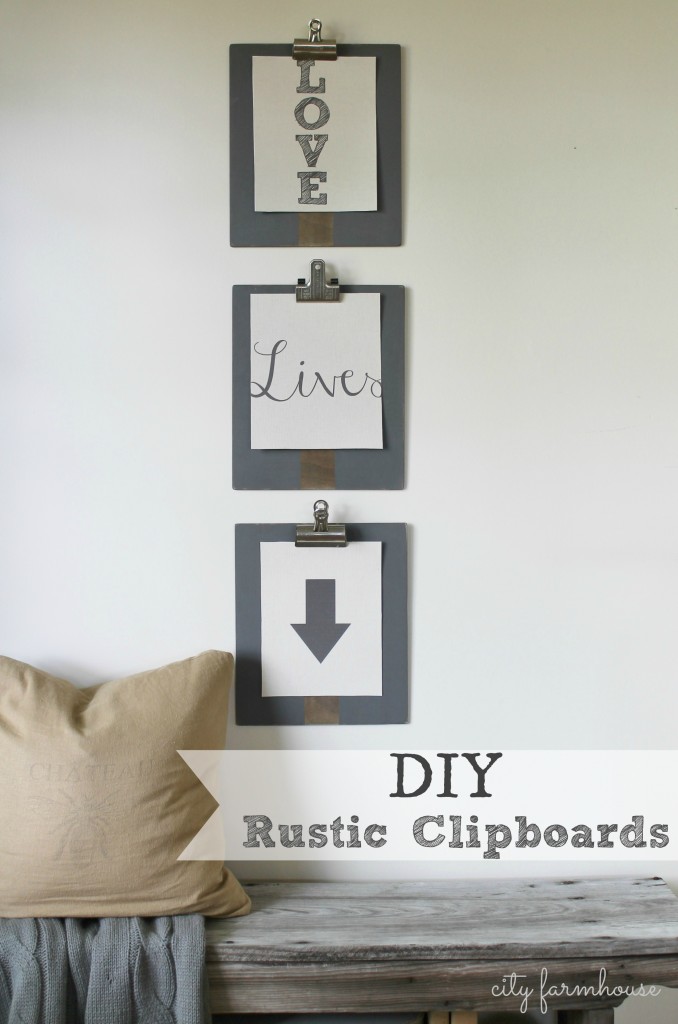 Rustic DIY Clipboards CF_Make With MDF, Vintage Clips, Tape & Paint