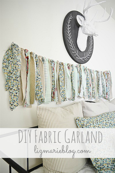 DIY Fabric Garland - lizmarieblog.com