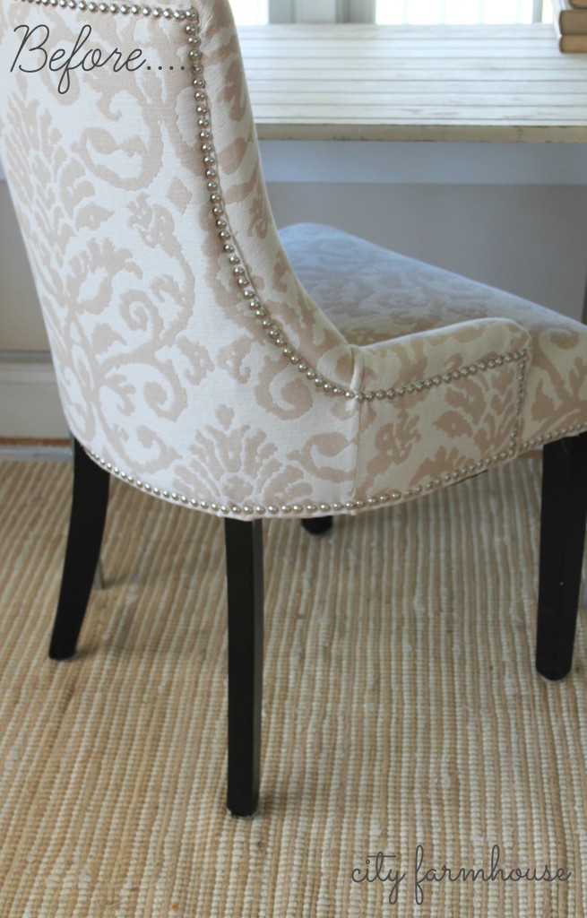 Easy fix for those dark chair legs-the before-City Farmhouse