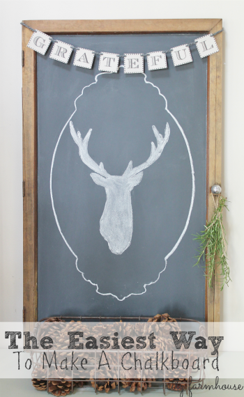 How To Make The Easiest Chalkboard & Stag Silhouette