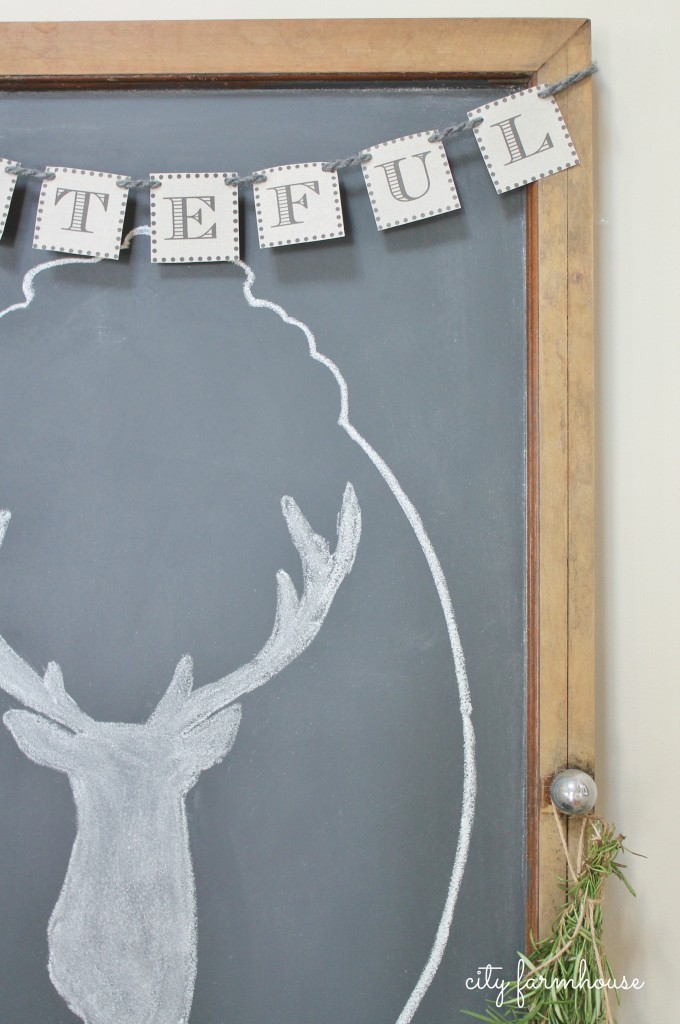 Easiest Way To Make A Chalkboard & Deer Silhouette