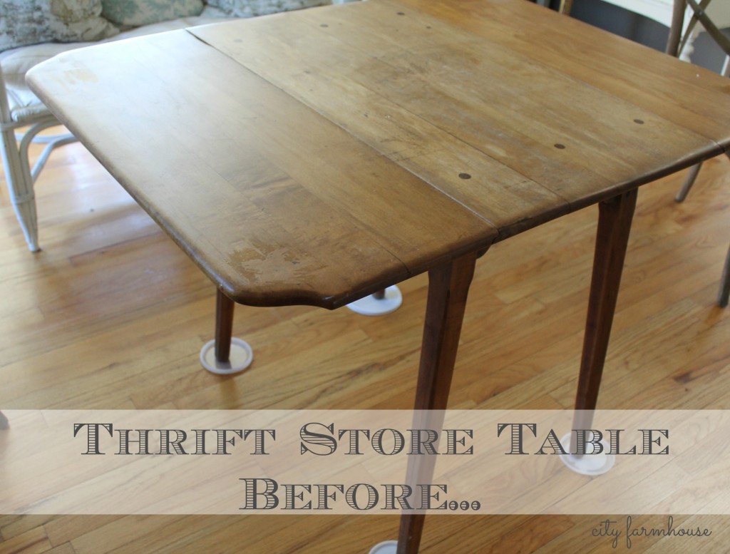 Thrift Store Table Before