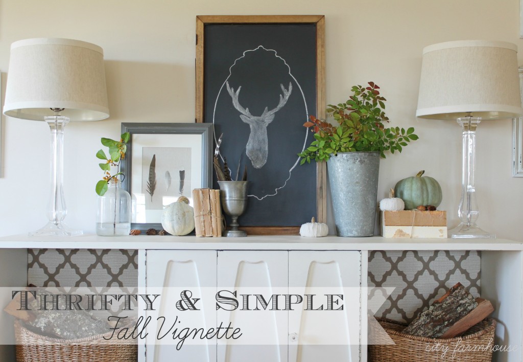 City Farmhouse THrifty & Simple Fall Vignette