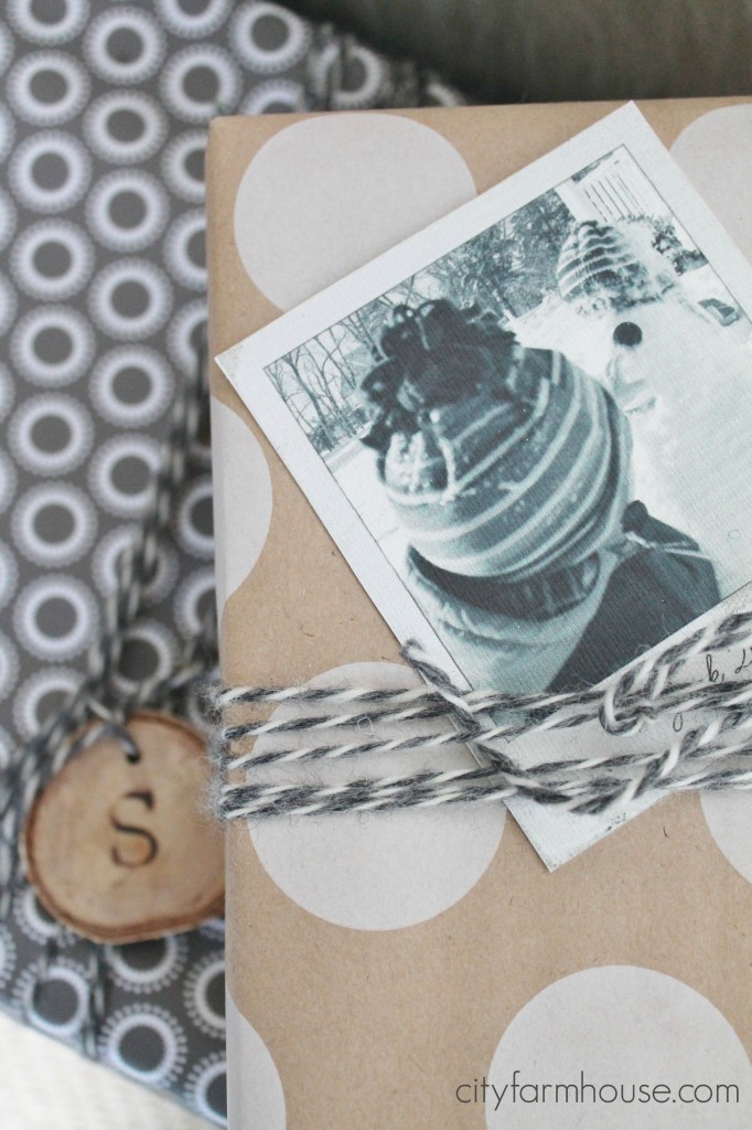 City Farmhouse- 10 fun & meaningful holiday wrapping ideas{winter images & wood chips}
