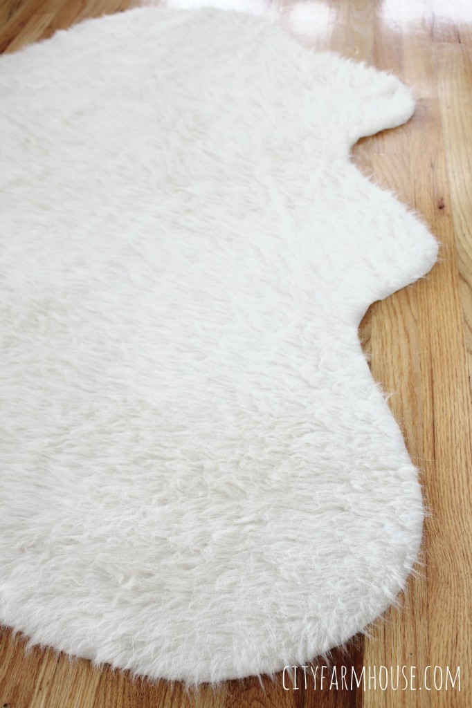 DIY Faux Fur City Farmhouse-Coffee Stain, Ring & let dry