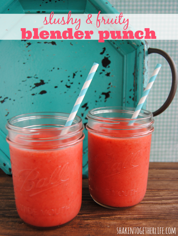 Slushy fruit blender punch - only 4 ingredients!