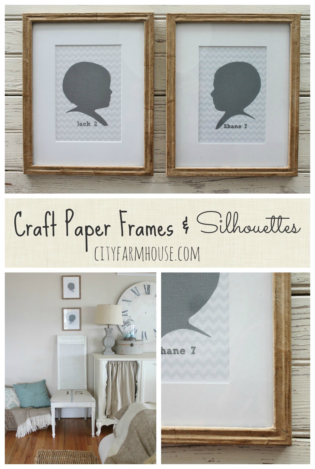 DIY Craft Paper Frames, Silhouettes & Family - City Farmhouse by Jennifer  O'Brien