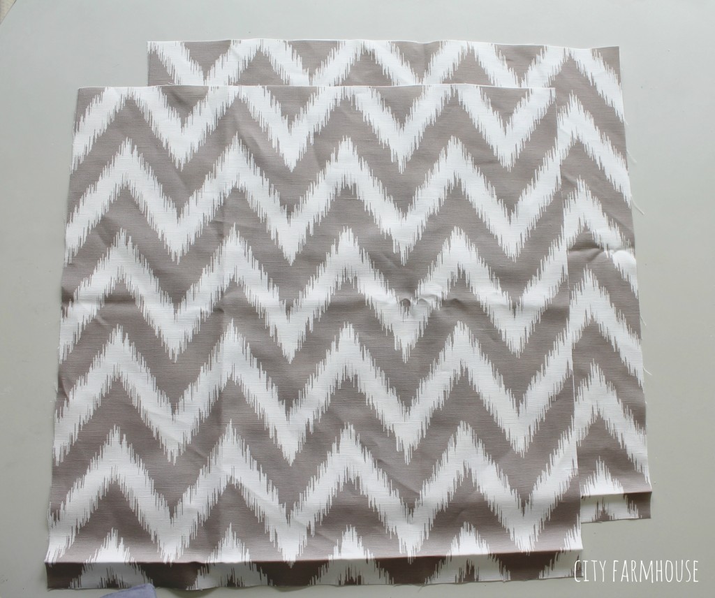 Easy DIY Pillow Tutorial {cutting the fronts} City Farmhouse