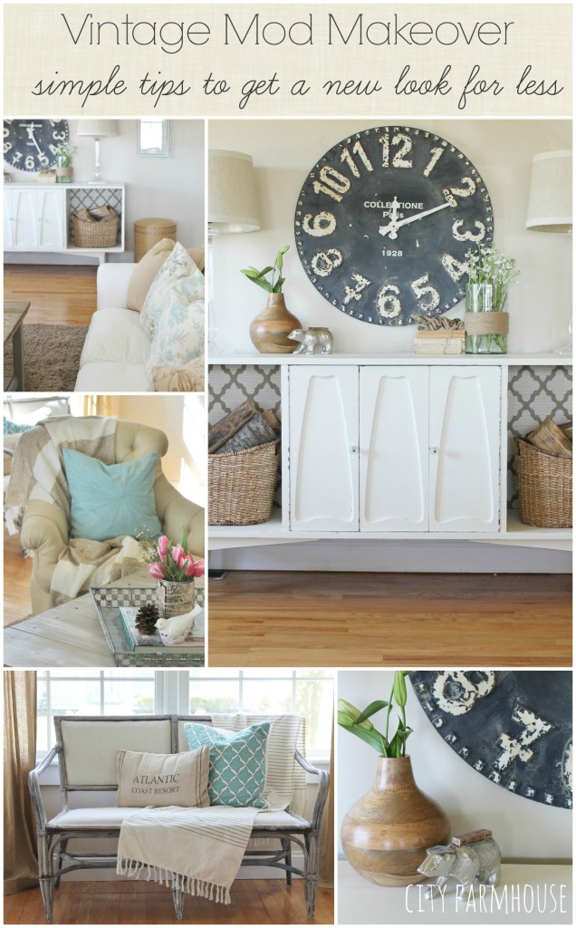 Vintage Mod Makeover {Simple & Easy Tips To Get A New Look For Less {City Farmhouse}