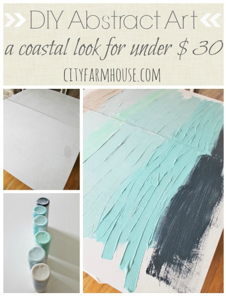 DIY Abstract Art-A Coastal Look For Under $30