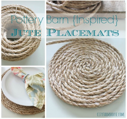 Pottery Barn Inspired Round Jute Placemats