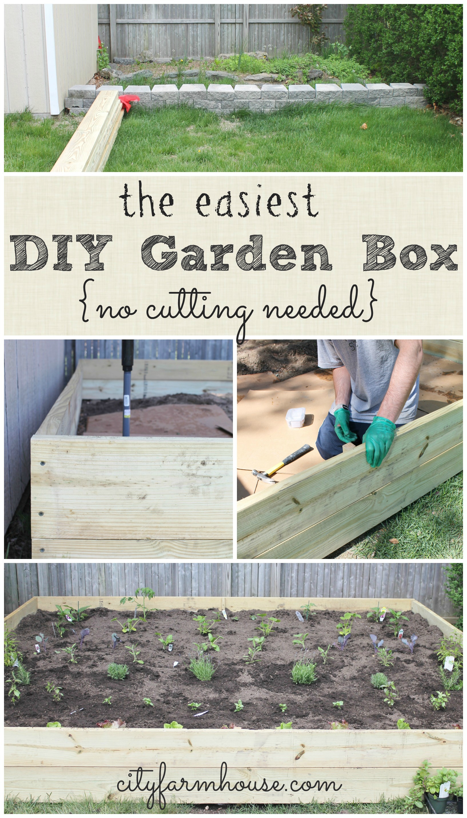 The Easiest DIY Garden Box {No Cutting Needed} & The Inspire Me