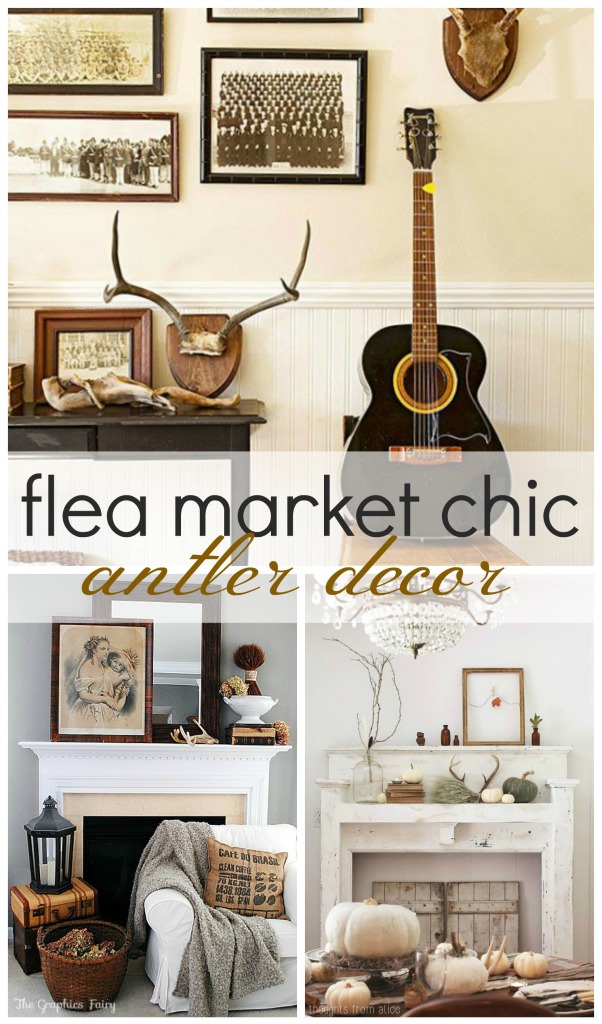 Flea Market Chic Antler Decor- 12 Fabulous Ways To Use Them In Your Home