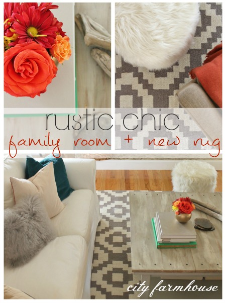 Rustic Chic Family Room + New Rug