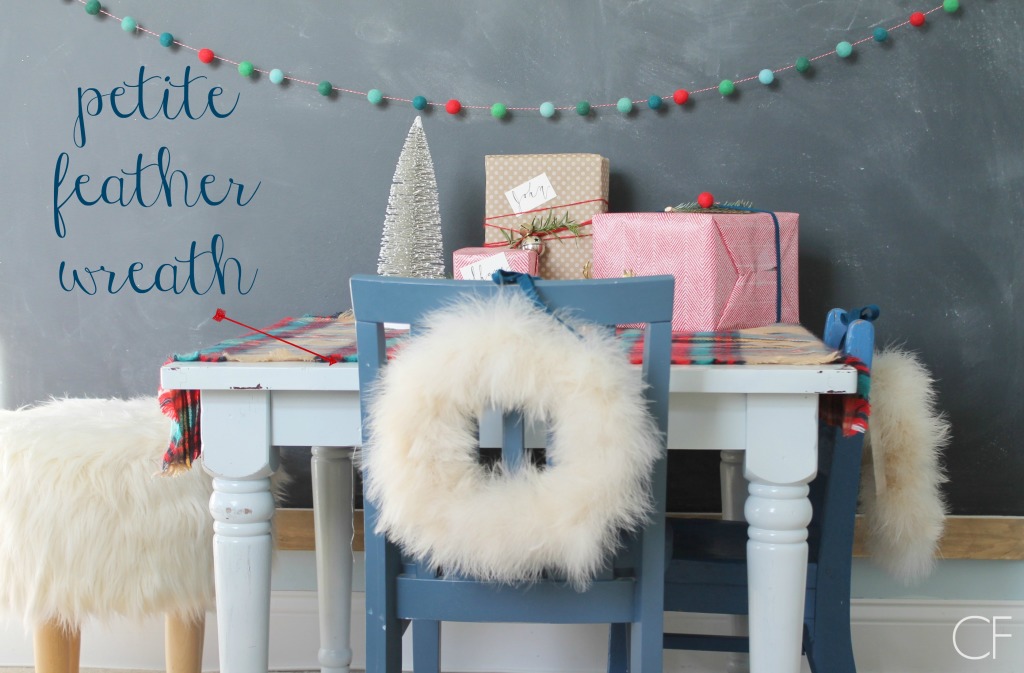 DIY Petite Feather Wreath {perfect for the holidays or year round}