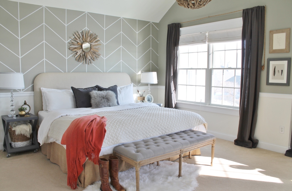 Farmhouse Chic Master Bedroom-Budget Friendly