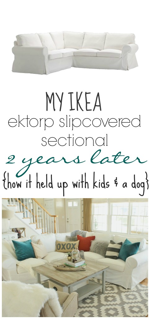 My Ikea Ektrop Sectional 2 years Later-How it held up with kids & a dog
