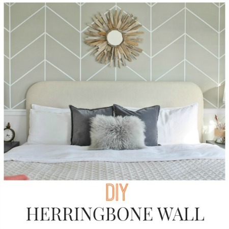 DIY Herringbone Wall