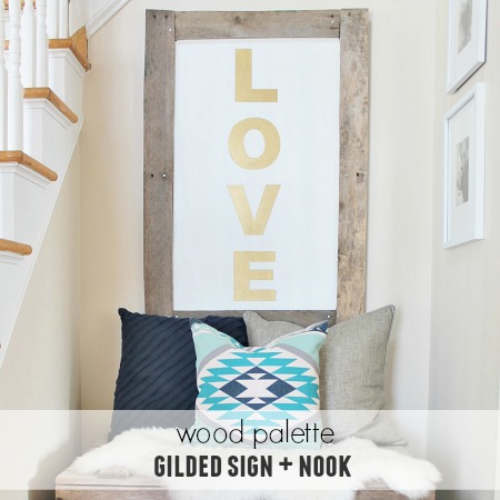 Wood Palette Gilded Sign & Nook