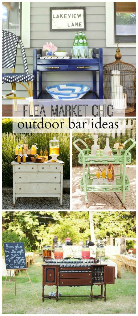 Flea Market Chic-Outdoor Bar Ideas