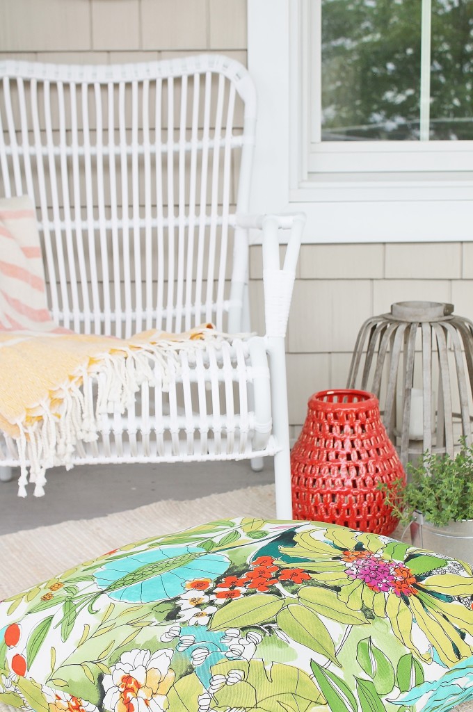 World Market Love for Outdoors Chair & Botonical Pillow City Farmhouse