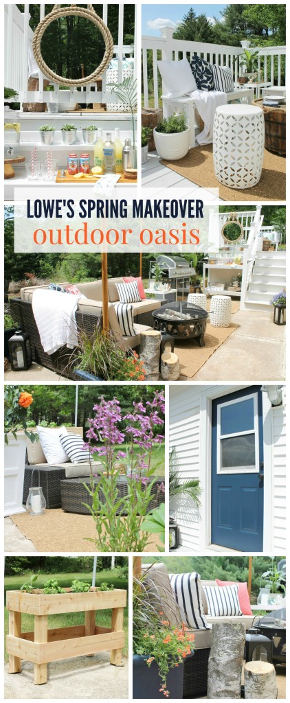 Lowe's Spring Makeover-Outdoor Oasis
