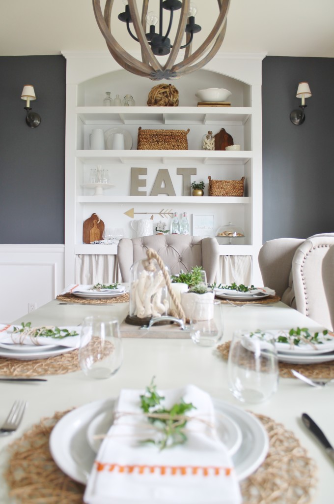 Summer Tour & Dining Room Reveal-Navy, Gray & Orange