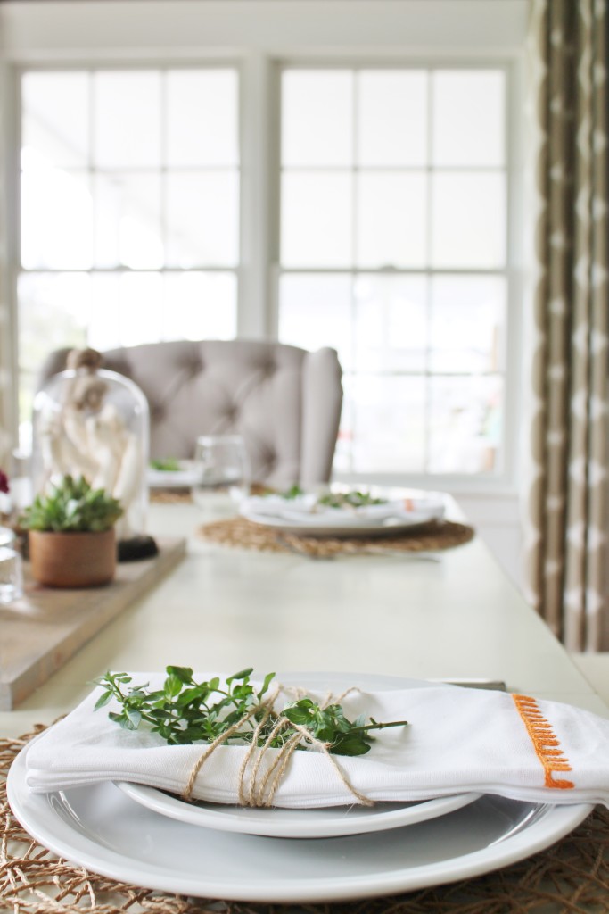 Summer Tour & Dining Room Reveal-Place Setting With Mint