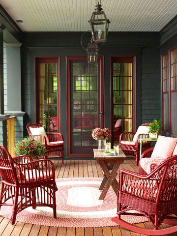 Colorful meets classic in this stylish take on the traditional vacation house-BHG