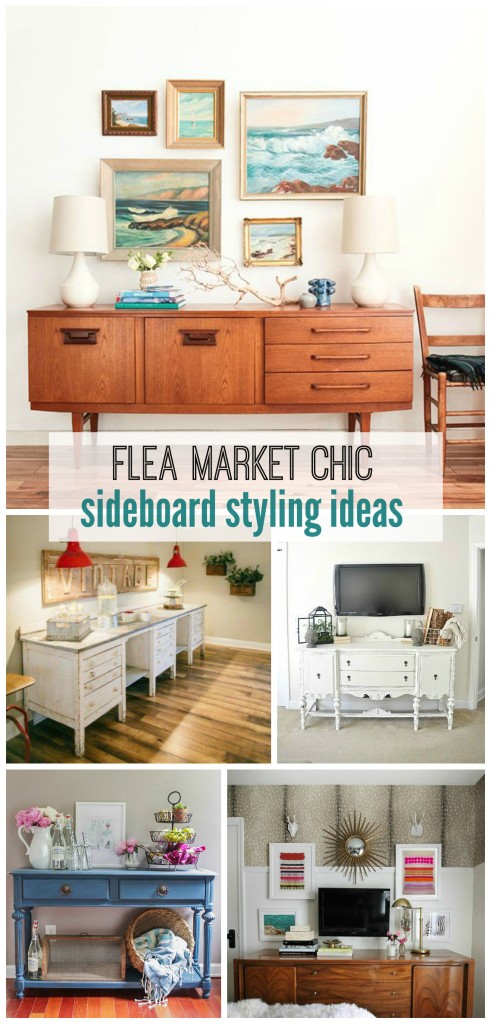 Flea Market Chic-Sideboard Styling Ideas