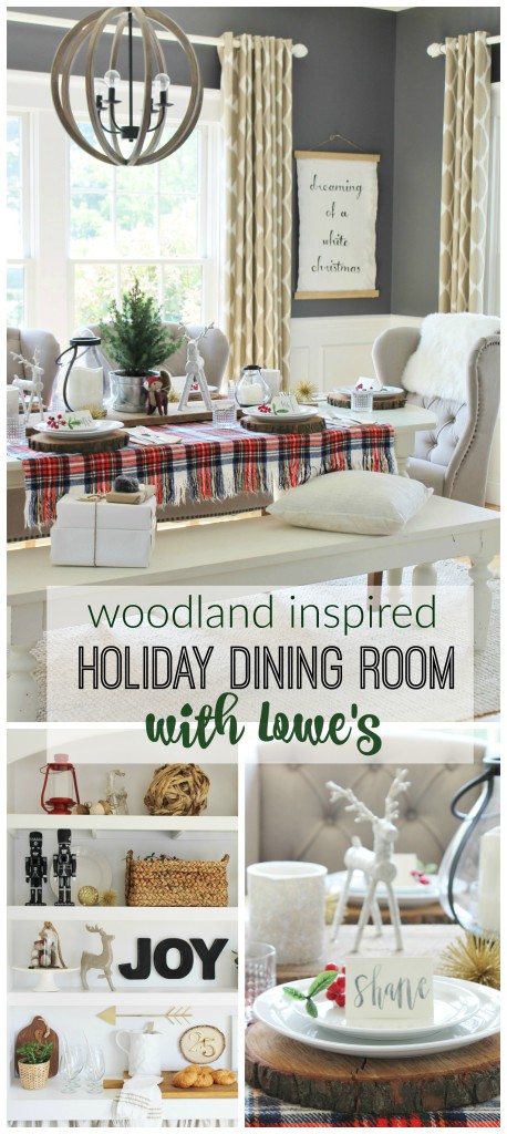 Woodland Inspired Holiday Dining Room With Lowe's