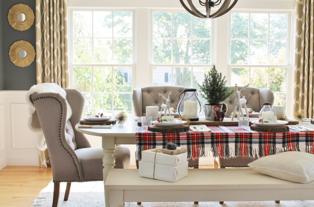 Woodland Inspired Christmas Dining Room With Lowe's & DIY Mirrors