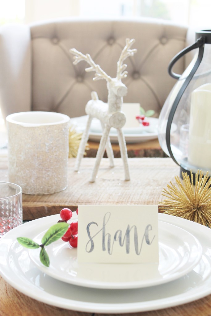 Woodland Inspired Christmas Dining Room With Lowe's & Rustic Details