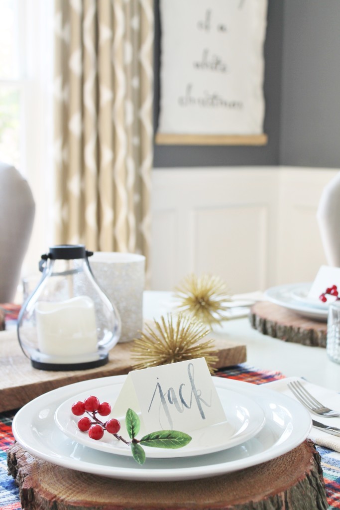 Woodland Inspired Christmas Dining Room With Lowe's & Rustic Details