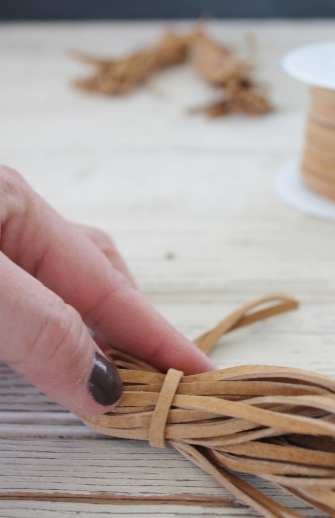 DIY Rustic Leather Tassel Ornaments