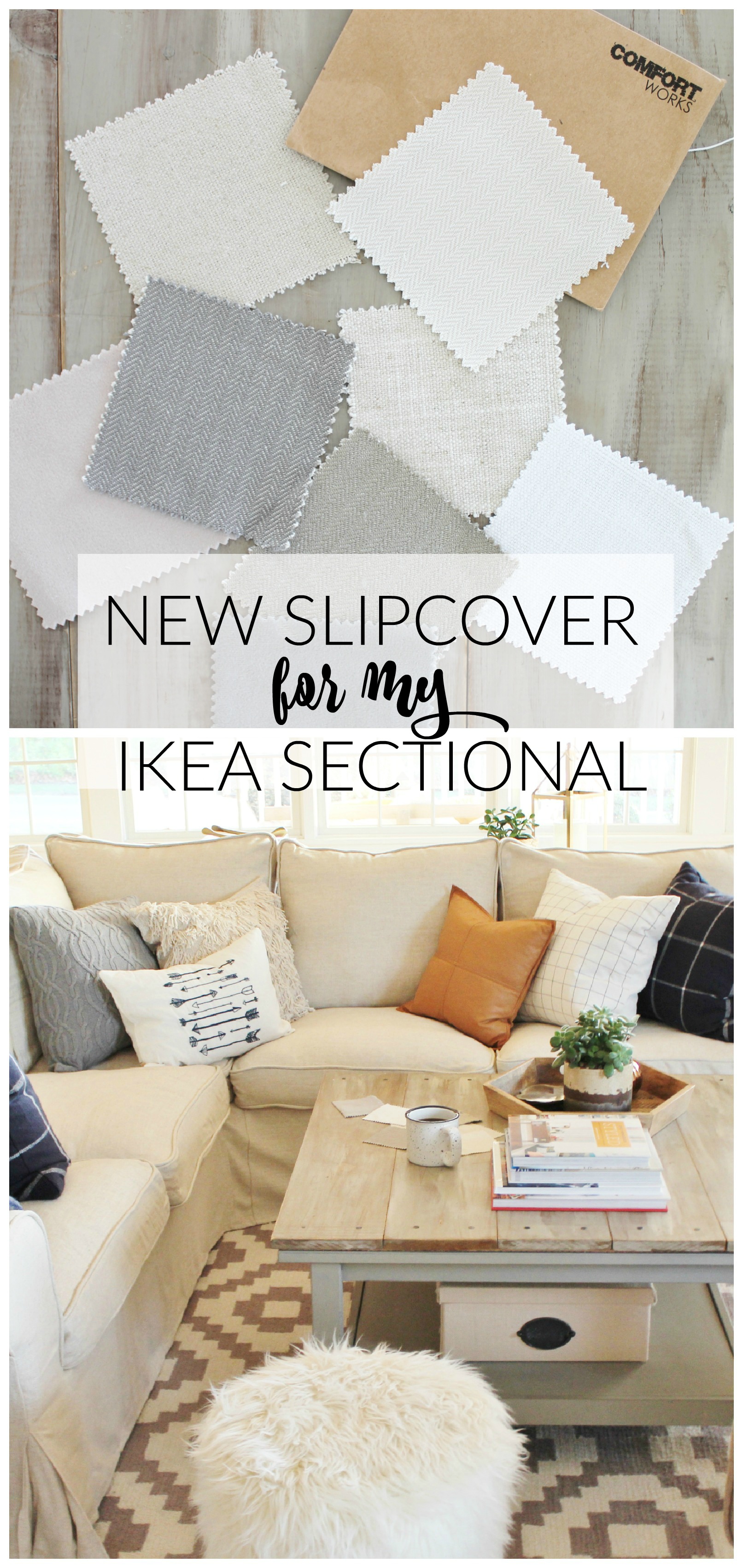 New Slipcover For My Ikea Sectional Giveaway   New Slipcover For My IKEA Sectional1 