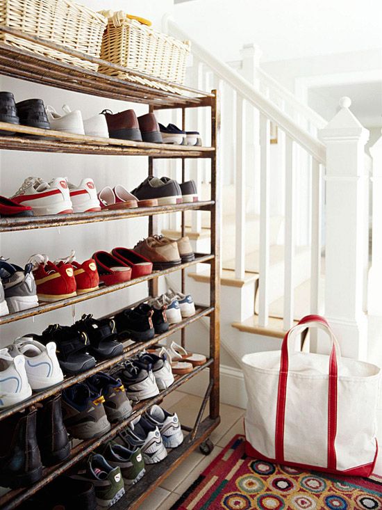 Jenny Shoe Storage Bench// Shoe Rack // Boot Storage Bench