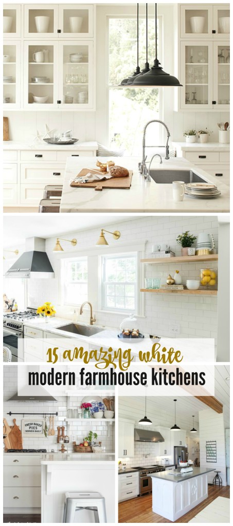 15 Amazing White Farmhouse Kitchens