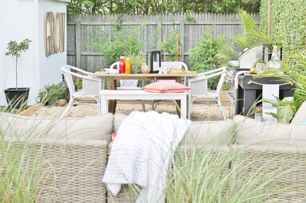 Hamptons Inspired Backyard Reveal-Making teh Most of your Small Space