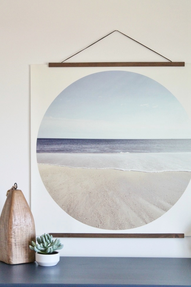 DIY Modern Coastal-easy tutorial to make this custom print + FREE Printable