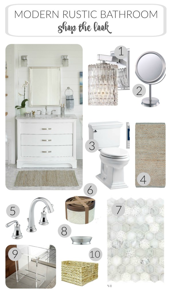 White Modern Rustic Bathroom:Shop The Look