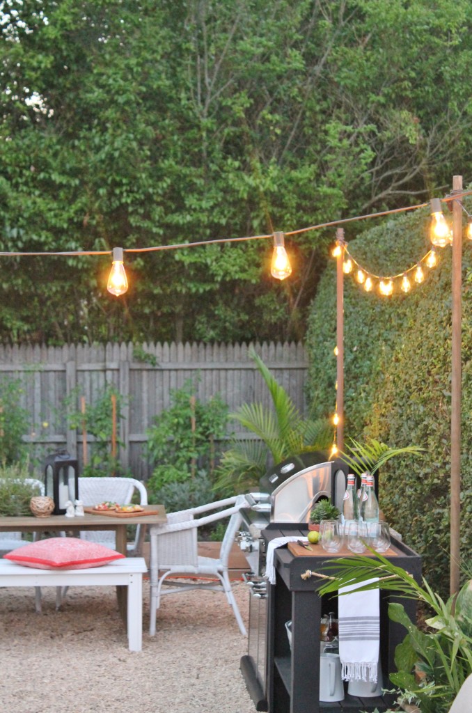 Outdoor String Lights + Summer Backyard